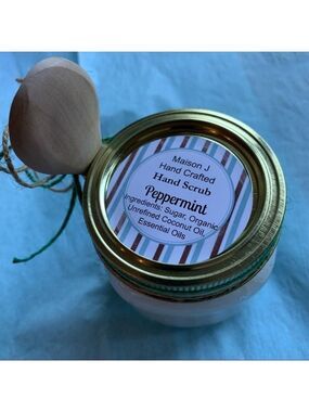 PEPPERMINT Men’s hand scrub, hand crafted 8 oz.